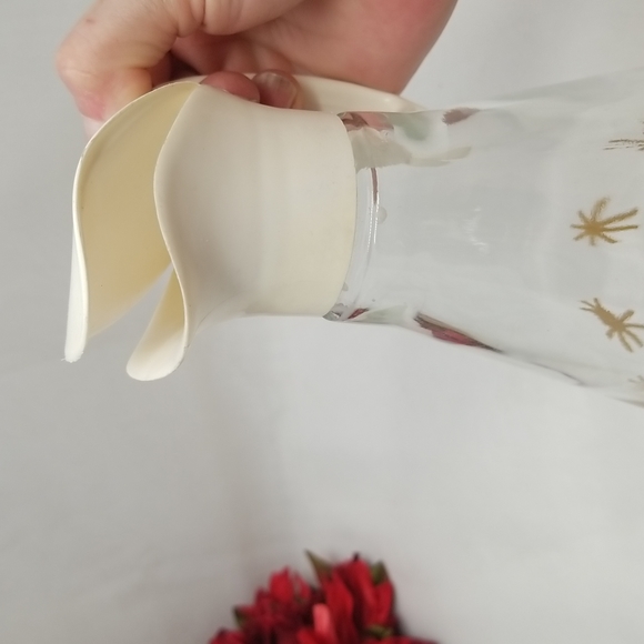 Log Cabin Mid Century Starburst Syrup Pitcher - Picture 11 of 15